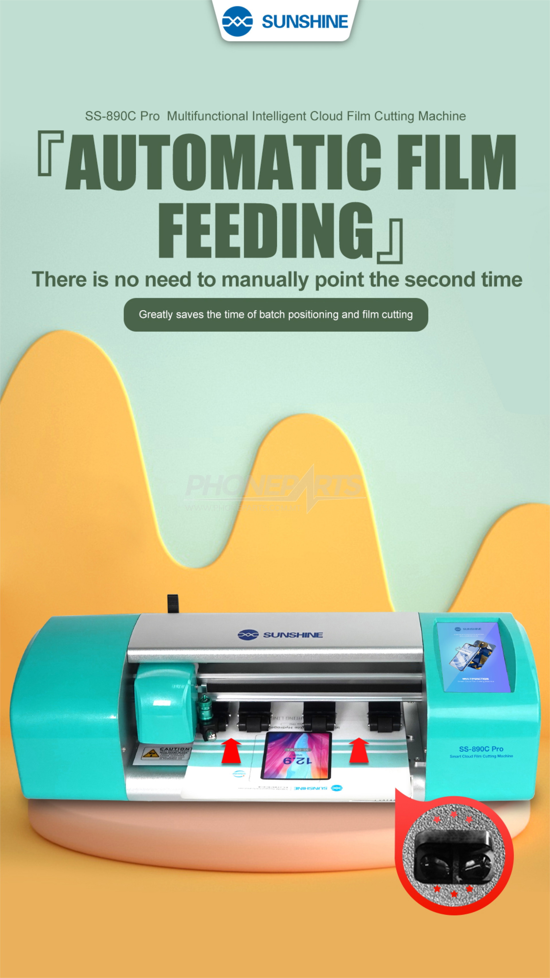 Hydrogel Cutting Machine Sunshine 890C PRO (Dual Tech) +30 Films