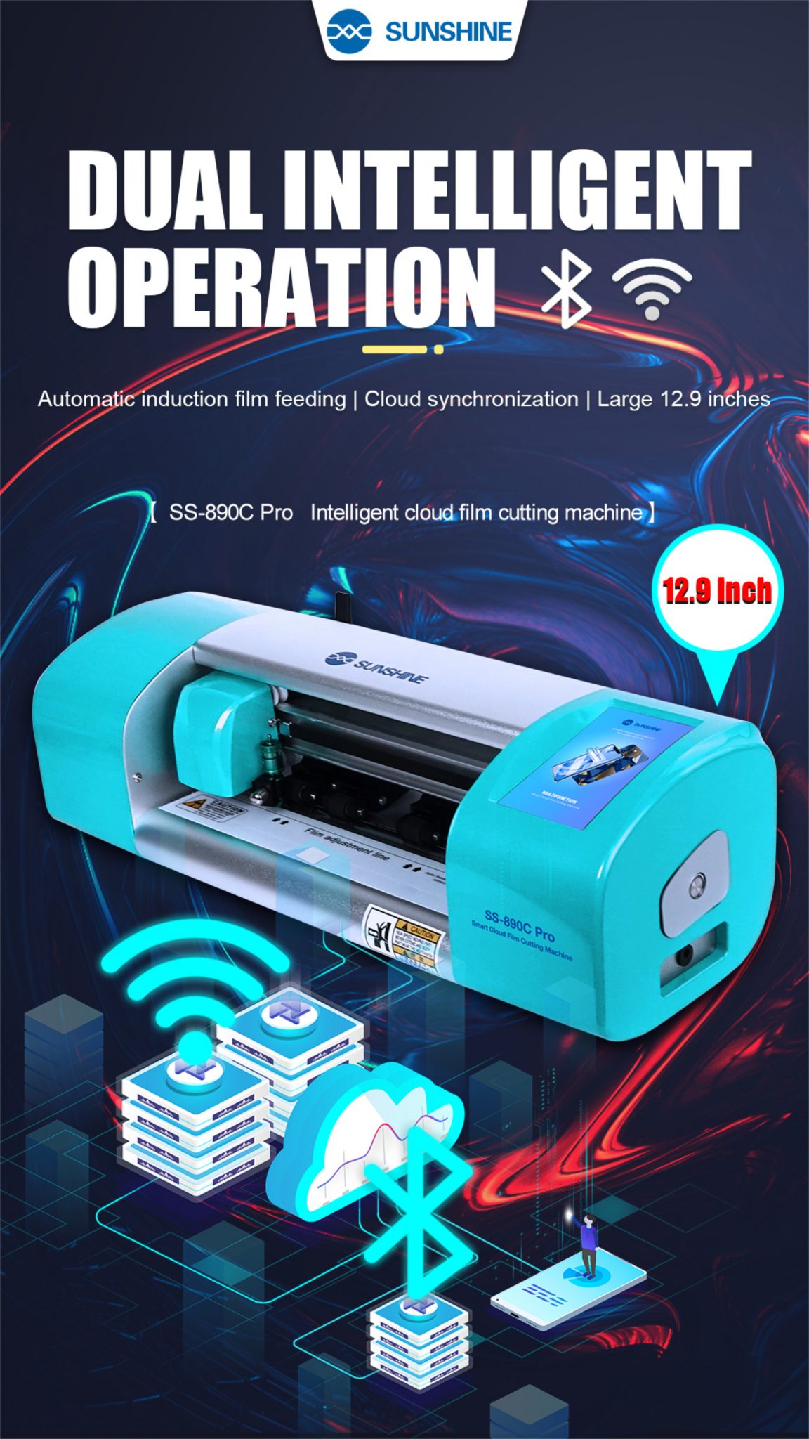 Hydrogel Cutting Machine Sunshine 890C PRO (Dual Tech) +30 Films